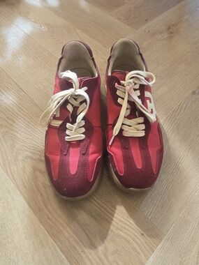 Sam Edelman Red Men's Sneakers with Cream Laces